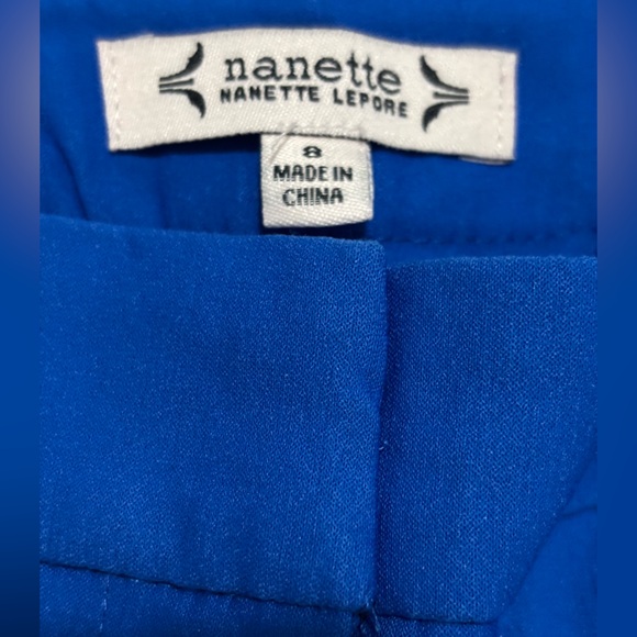 Nanette Lepore Vibrant Blue Cropped Pants - Picture 4 of 6
